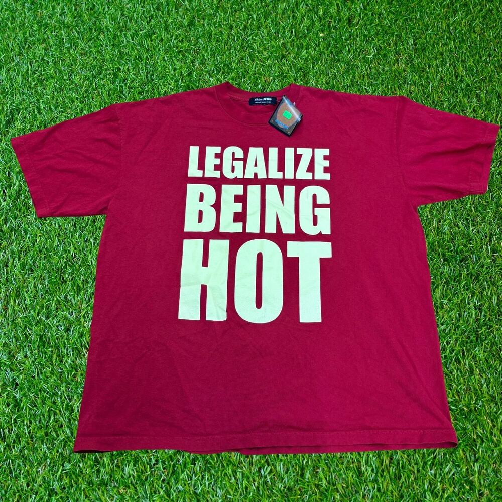 Skim Milk Legalize Being Hot Tee in Red